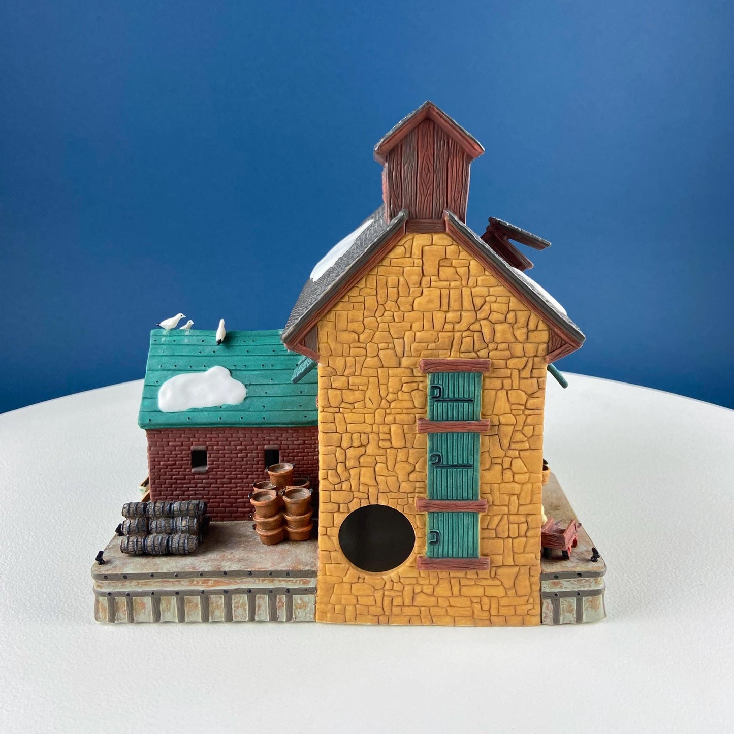 Christmas Village 2 Bldg. Complex North Eastern Sea Fisheries.  Illuminated Porcelain Houses. Incredible Hand Painted Detail by Dept. 56. - Tampa Home & Garden Store