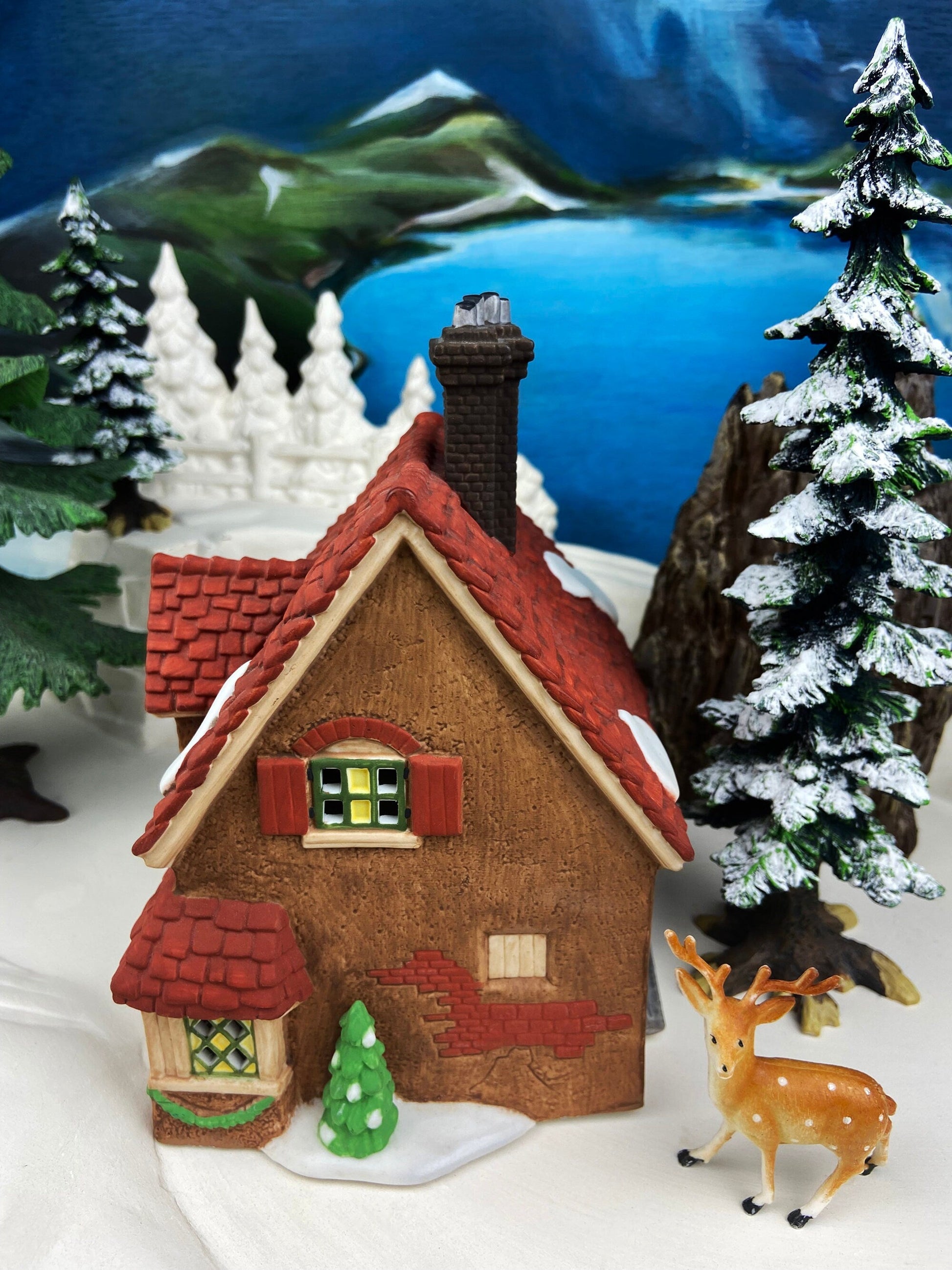 Christmas Village Accessories by Department 56.  Illuminated Chop Shop.  Dickens Village Series. - Tampa Home & Garden Store