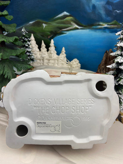 Christmas Village Accessories by Department 56.  Illuminated Chop Shop.  Dickens Village Series. - Tampa Home & Garden Store