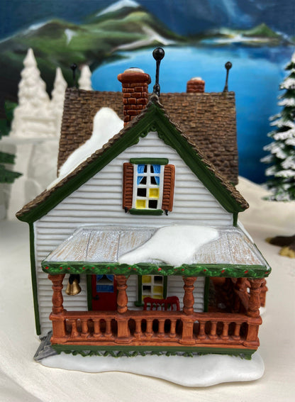 Christmas Village Accessories by Department 56.  Illuminated Harper's Farmhouse. New England Village Series. - Tampa Home & Garden Store