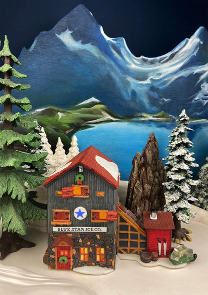 Christmas Village Accessories by Department 56. Illuminated McGrebe Cutters and Sleighs.  New England Village Series. - Tampa Home & Garden Store