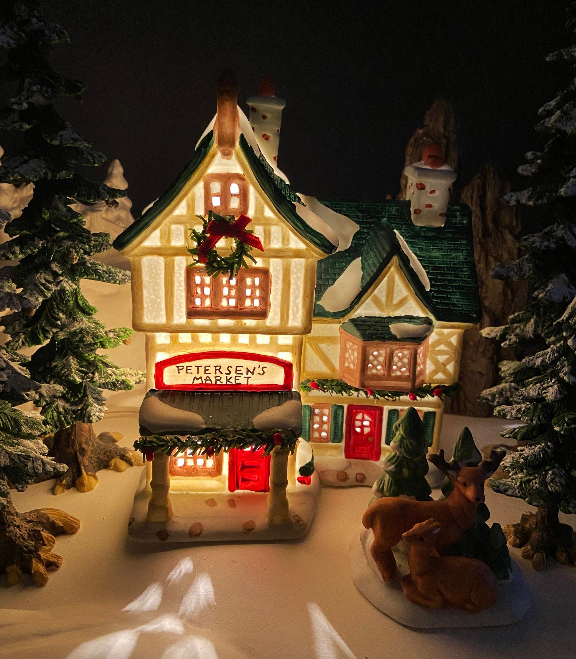 Christmas Village Accessories by Department 56.  Illuminated Village Church.  Dickens Village Series. - Tampa Home & Garden Store