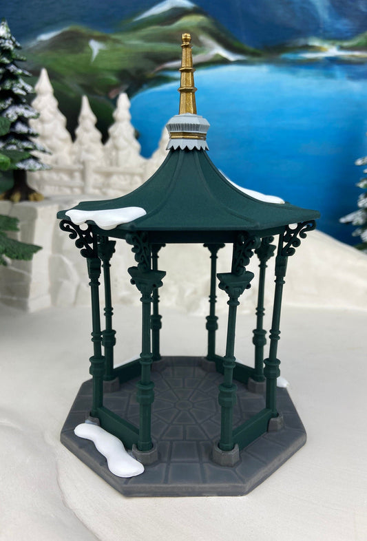Christmas Village Accessories by Department 56.  Town Square Gazebo with Intricate Detail. - Tampa Home & Garden Store