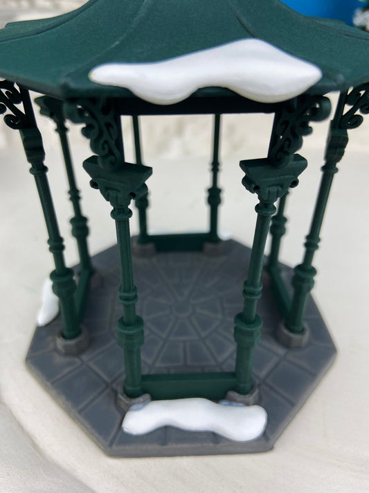 Christmas Village Accessories by Department 56.  Town Square Gazebo with Intricate Detail. - Tampa Home & Garden Store