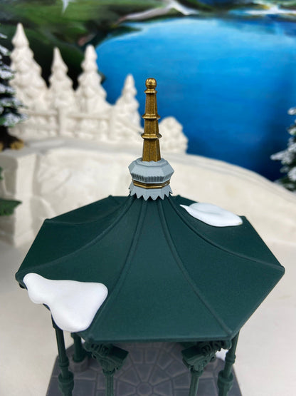 Christmas Village Accessories by Department 56.  Town Square Gazebo with Intricate Detail. - Tampa Home & Garden Store