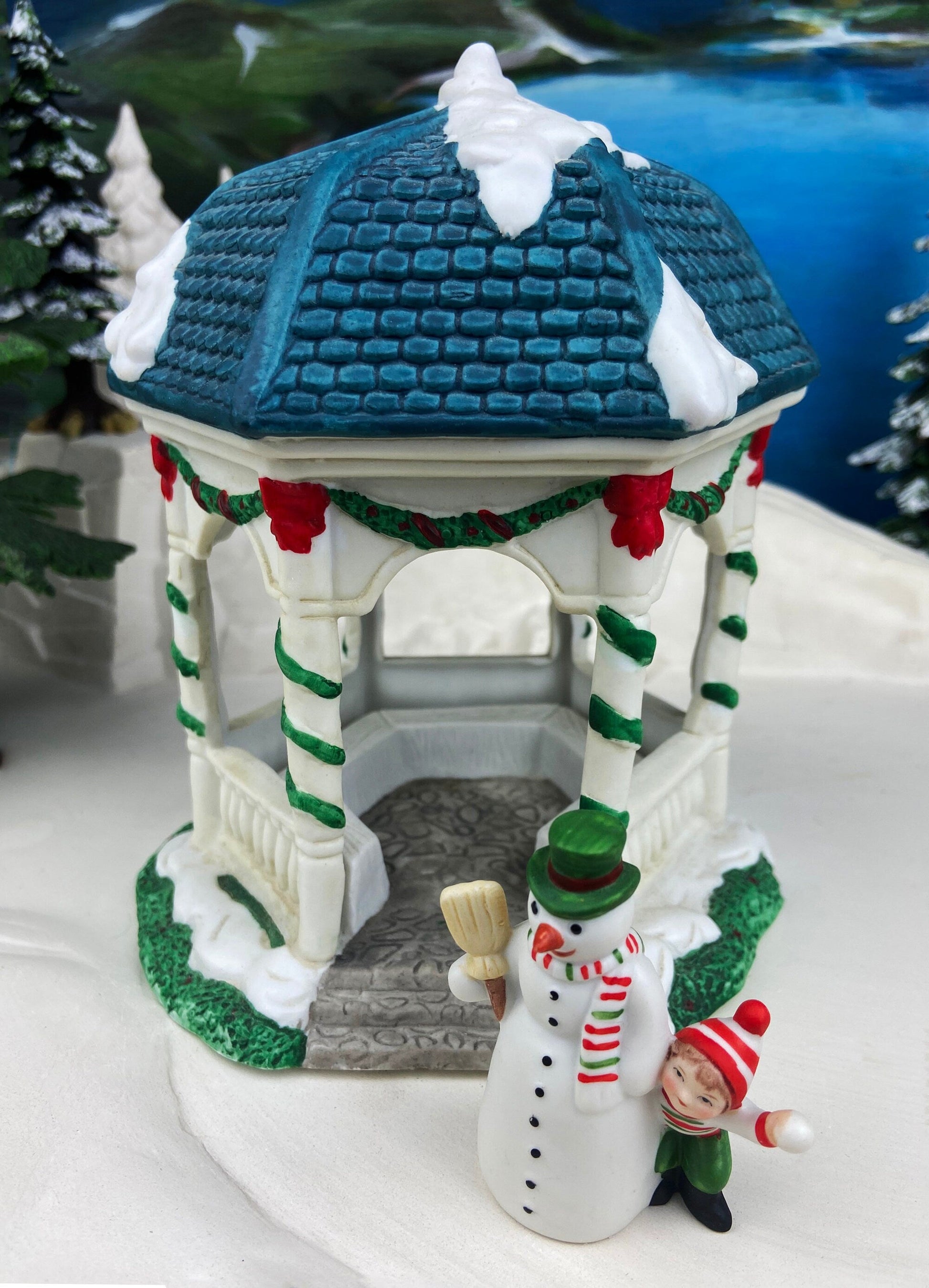 Christmas Village Accessories by Department 56.  Town Square Gazebo with Intricate Detail. - Tampa Home & Garden Store