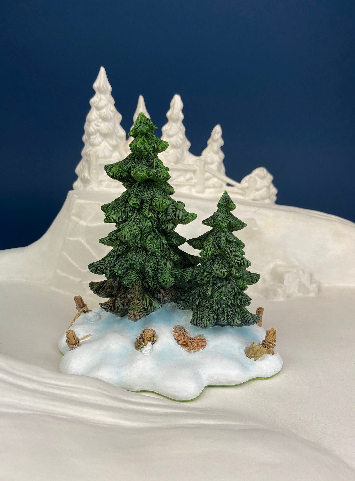 Christmas Village Accessories by Department 56. Two Pines in the Snow. Holiday Decor. Replacements. - Tampa Home & Garden Store
