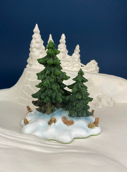 Christmas Village Accessories by Department 56. Two Pines in the Snow. Holiday Decor. Replacements. - Tampa Home & Garden Store