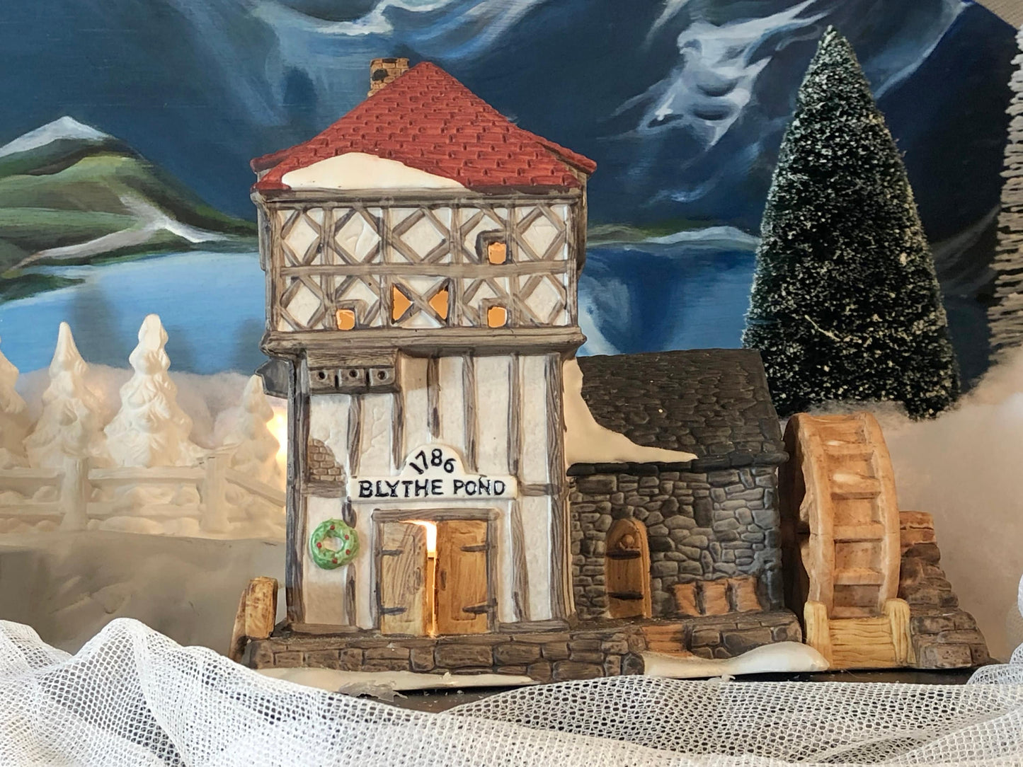 Christmas Village House Department 56 Blythe Pond 1786 Water Mill. - Tampa Home & Garden Store