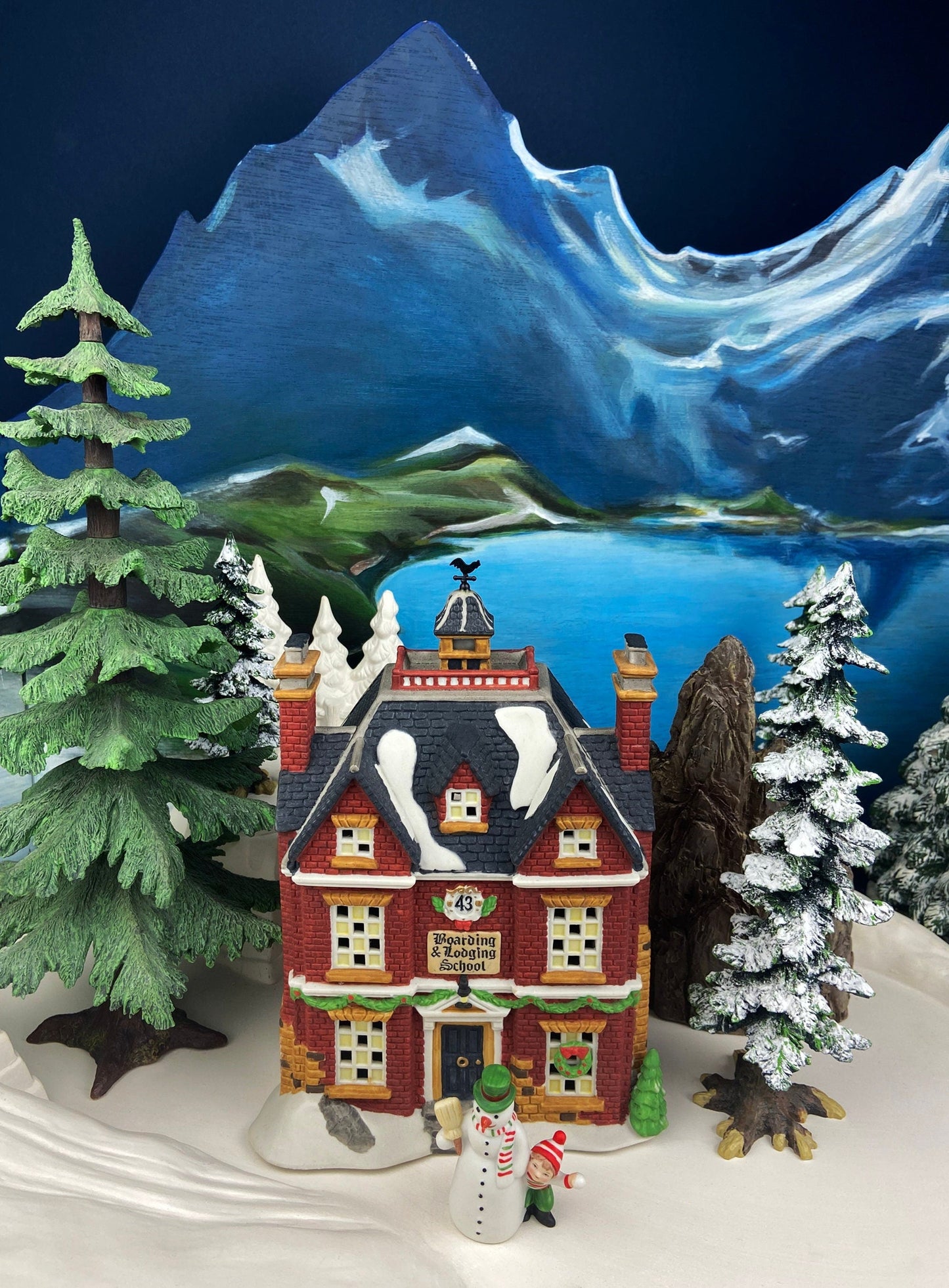 Christmas Village House by Department 56. Illuminated Boarding & Lodging School. Dickens Village. 150 Year Anniversary Commemorative Ed. - Tampa Home & Garden Store