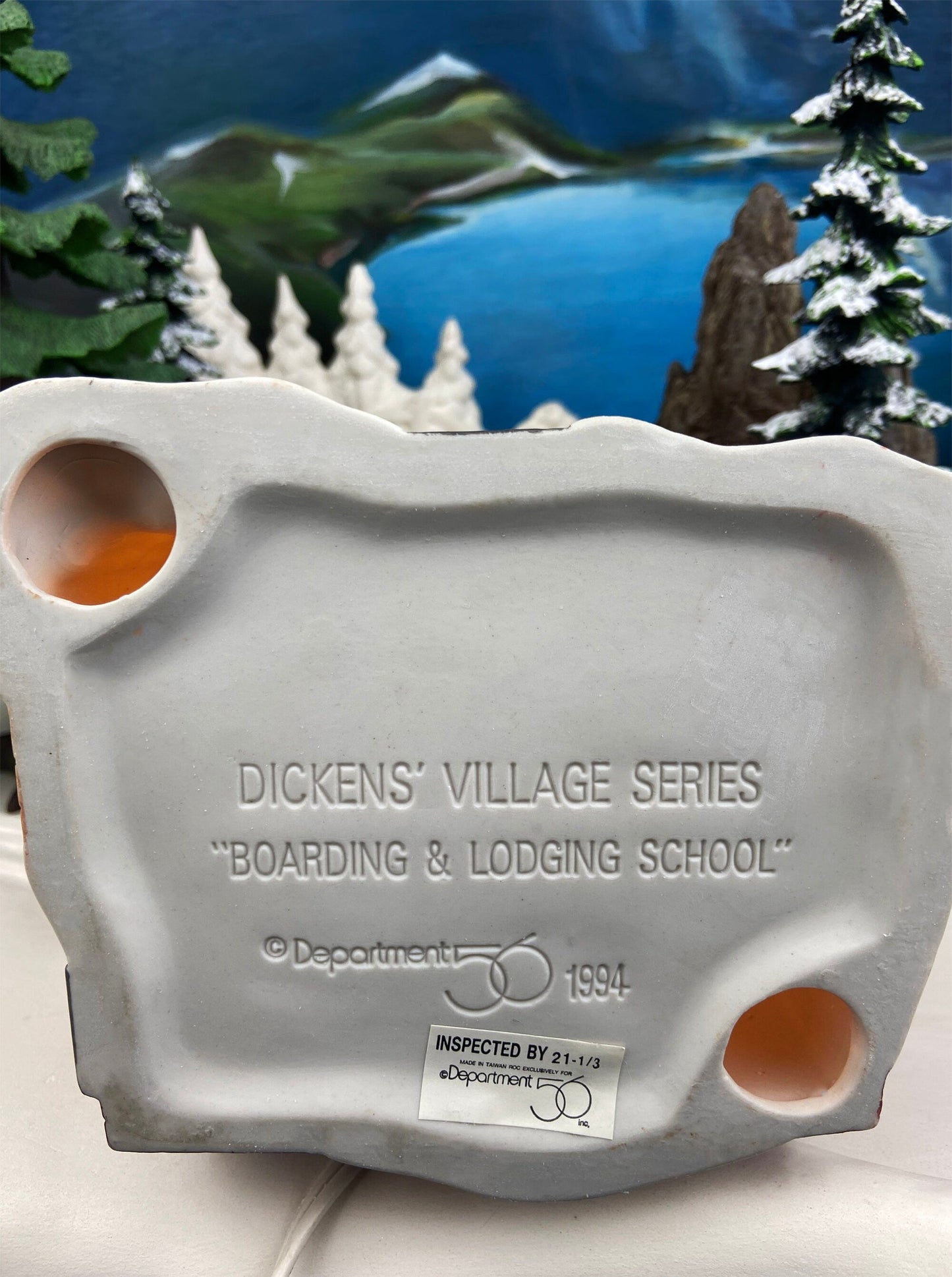 Christmas Village House by Department 56. Illuminated Boarding & Lodging School. Dickens Village. 150 Year Anniversary Commemorative Ed. - Tampa Home & Garden Store