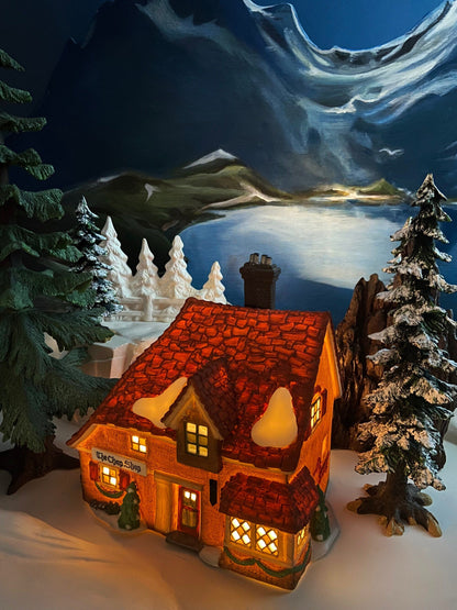 Christmas Village House by Department 56. Illuminated Boarding & Lodging School. Dickens Village. 150 Year Anniversary Commemorative Ed. - Tampa Home & Garden Store