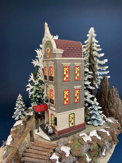 Christmas Village House by Department 56. Illuminated Brokerage House/Stock Exchange. Christmas in the City Series. - Tampa Home & Garden Store