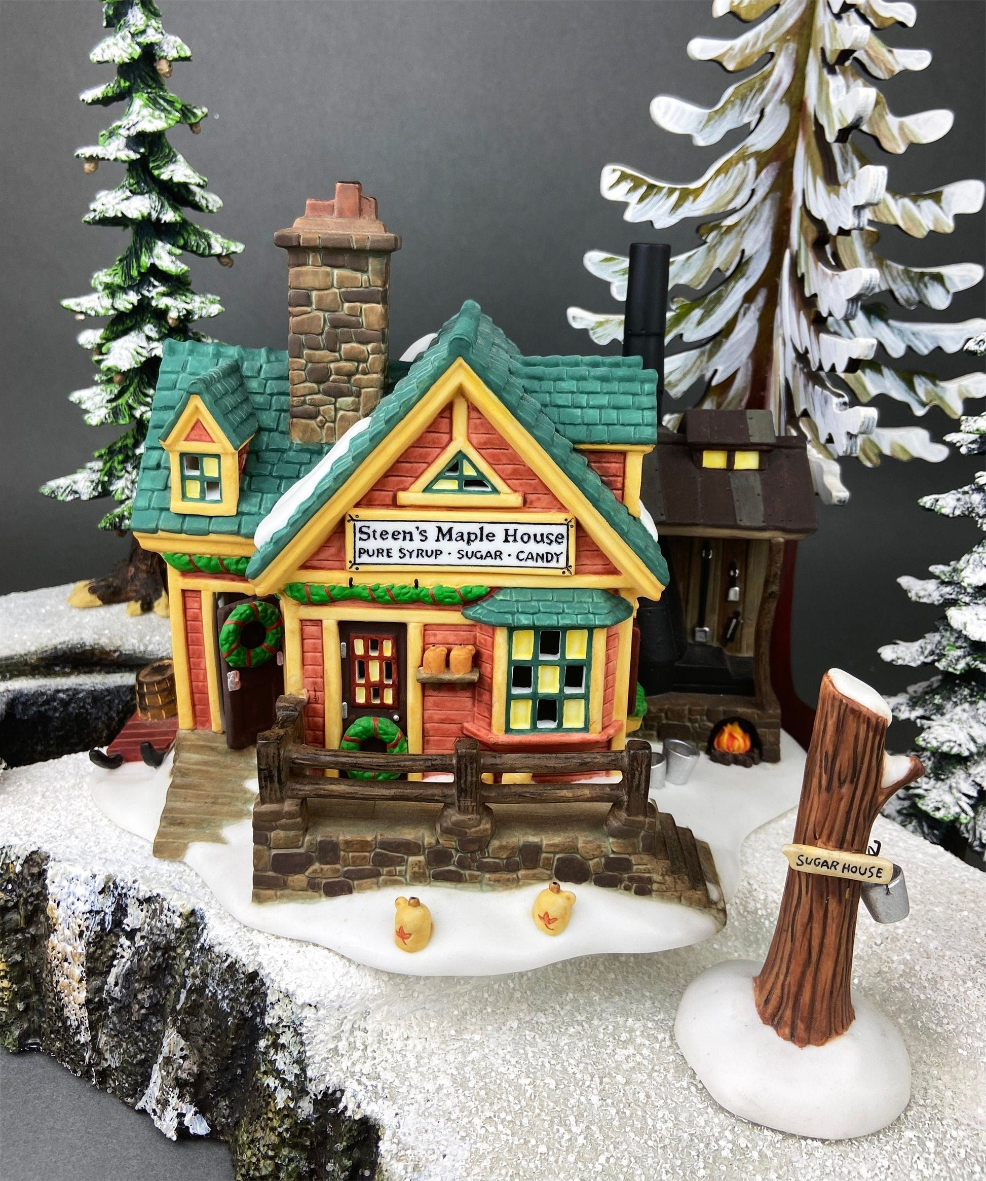 Christmas Village House by Department 56. Illuminated Brokerage House/Stock Exchange. Christmas in the City Series. - Tampa Home & Garden Store