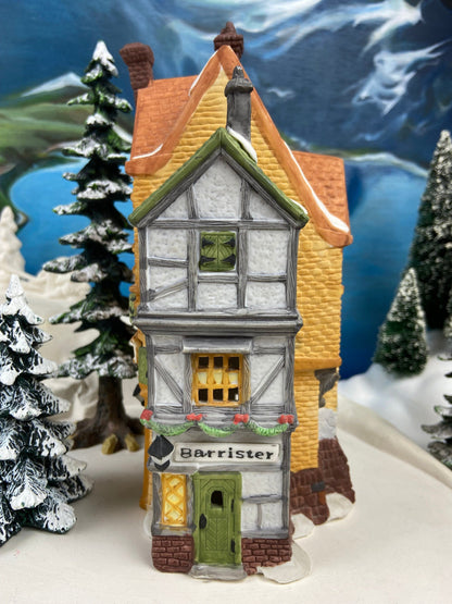 Christmas Village House by Dept 56.  Illuminated Counting House. Silas Thimbleton. Barrister. Dickens Village Series.  Christmas Diorama. - Tampa Home & Garden Store