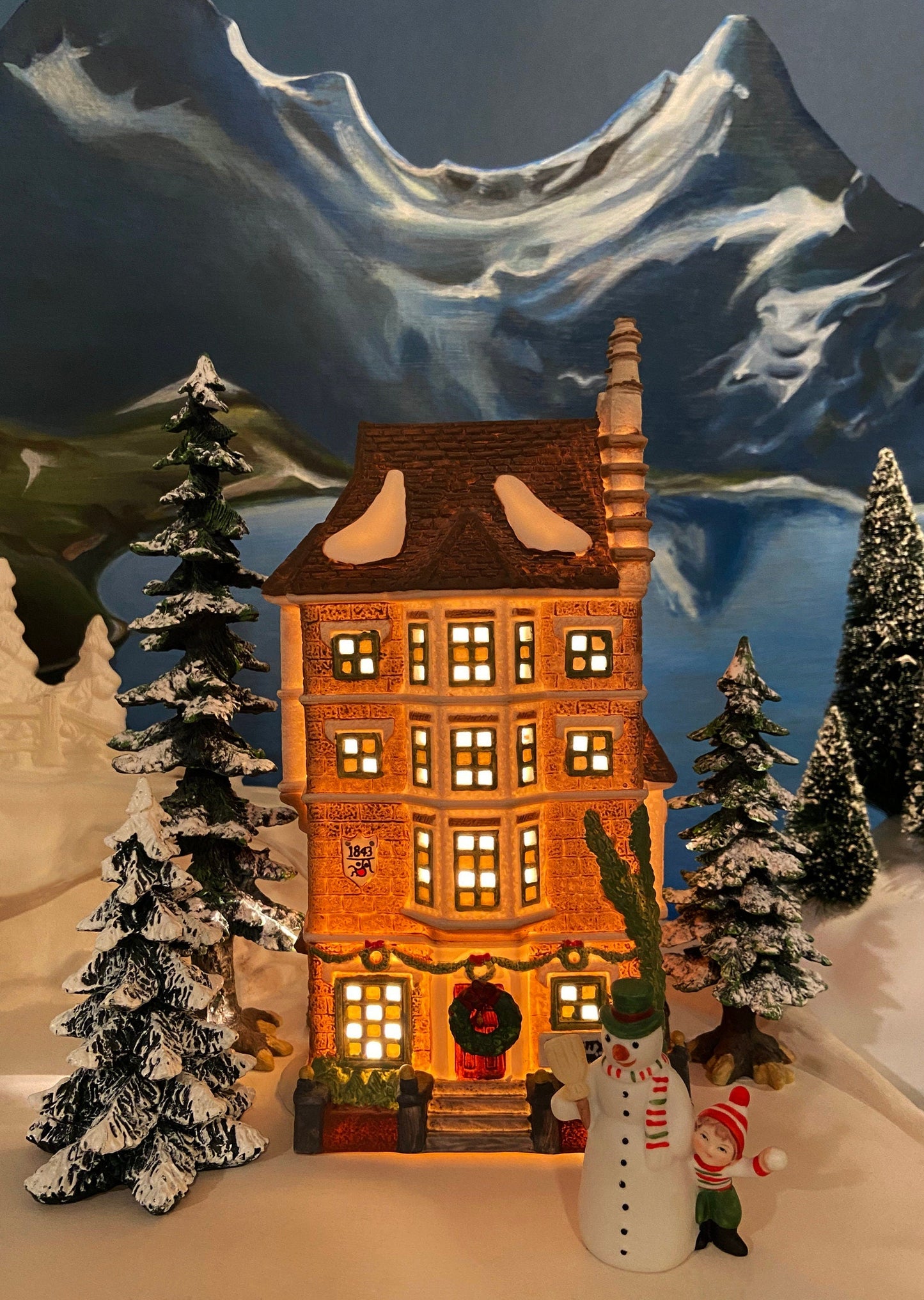 Christmas Village House by Dept 56. Illuminated Nephew Fred's Flat. Dickens Village Series.  Christmas Diorama. Holiday Celebration. - Tampa Home & Garden Store
