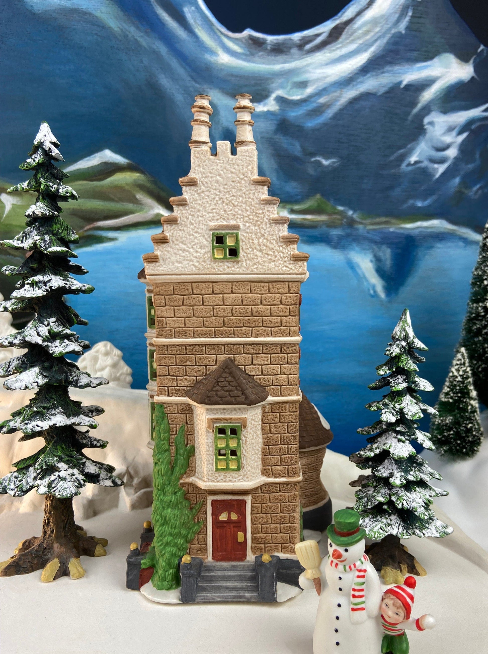 Christmas Village House by Dept 56. Illuminated Nephew Fred's Flat. Dickens Village Series.  Christmas Diorama. Holiday Celebration. - Tampa Home & Garden Store