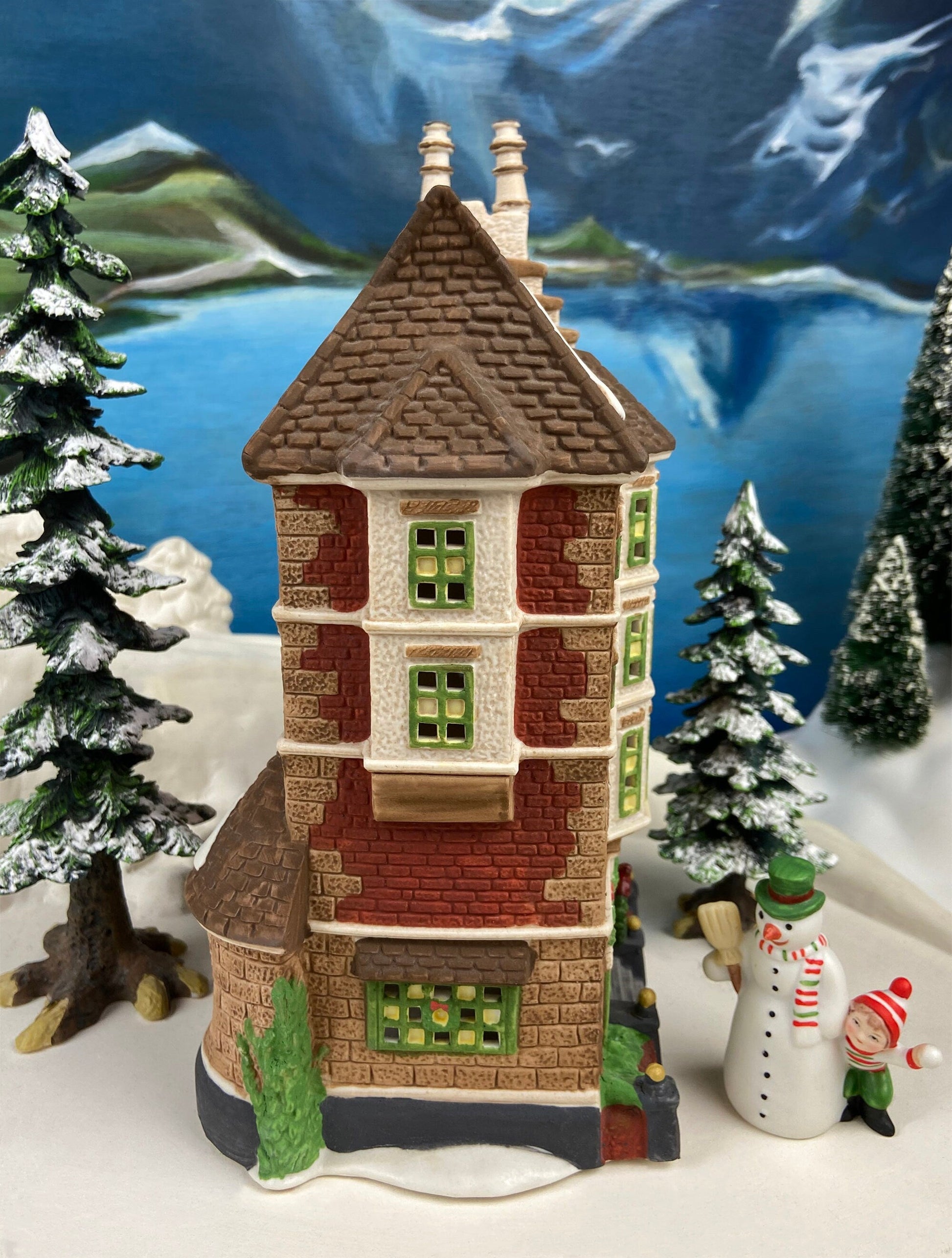 Christmas Village House by Dept 56. Illuminated Nephew Fred's Flat. Dickens Village Series.  Christmas Diorama. Holiday Celebration. - Tampa Home & Garden Store