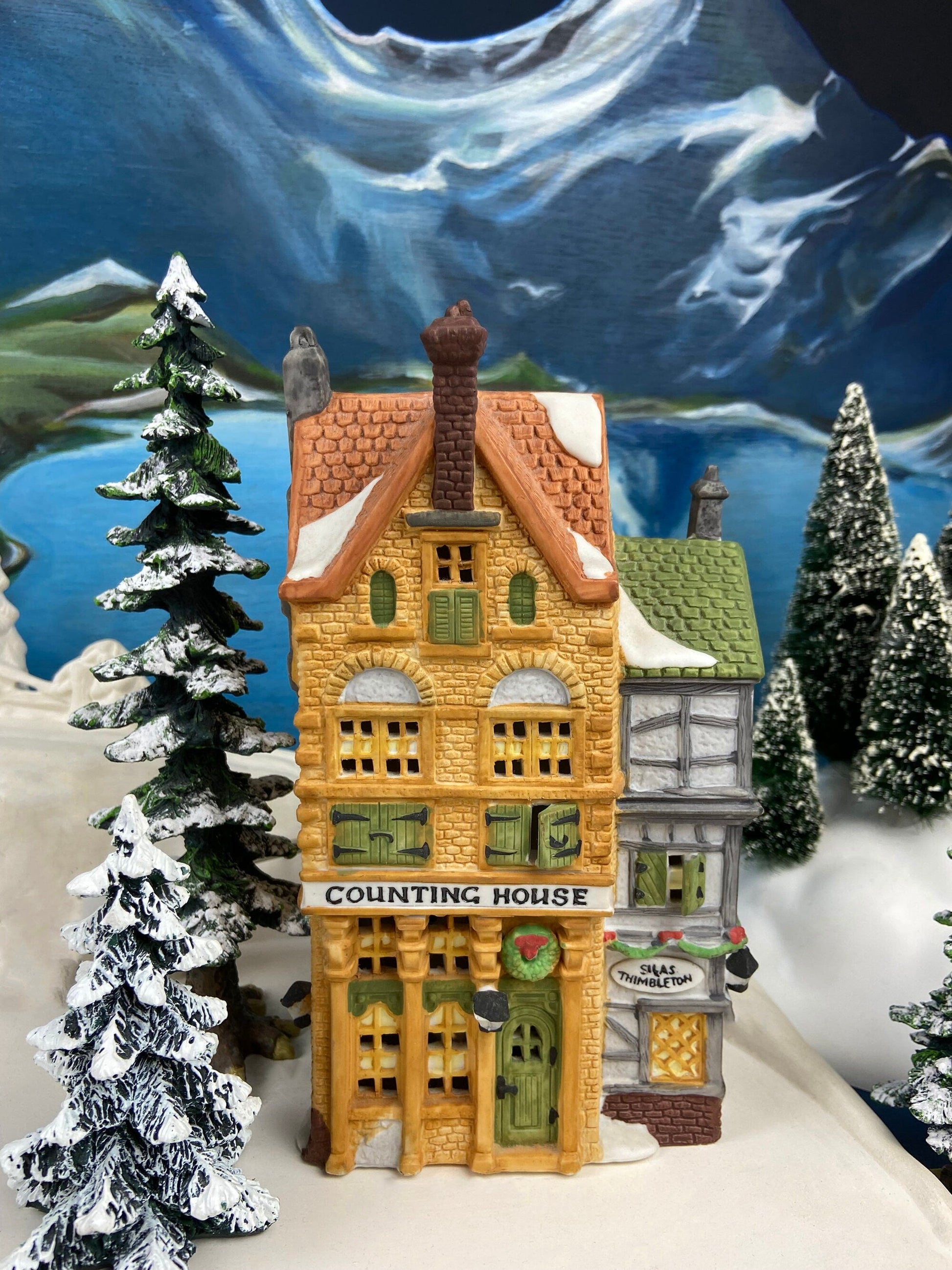 Christmas Village House by Dept 56. Illuminated Nephew Fred's Flat. Dickens Village Series.  Christmas Diorama. Holiday Celebration. - Tampa Home & Garden Store
