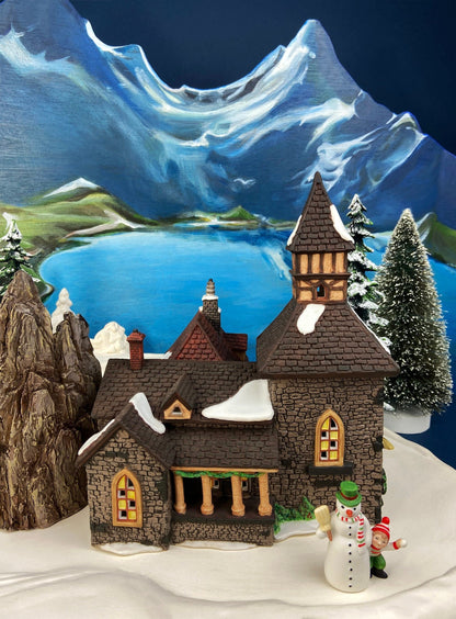 Christmas Village House by Dept 56. Illuminated Nephew Fred's Flat. Dickens Village Series.  Christmas Diorama. Holiday Celebration. - Tampa Home & Garden Store