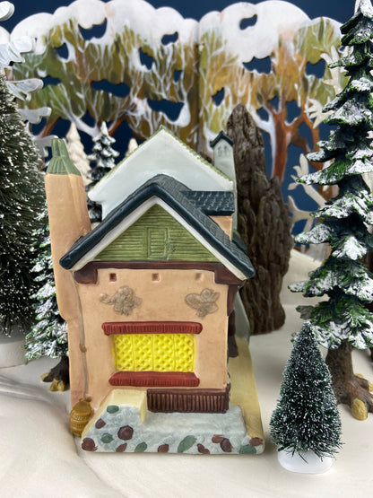 Christmas Village "Martin House" First Edition by Santa's Best. Illuminated Our Town Porcelain Collectable. Holiday Decor. - Tampa Home & Garden Store