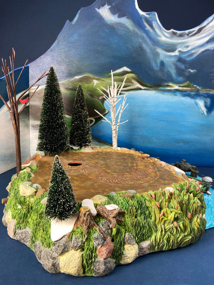 Christmas Village Platform by Department 56. Sounds of the North Woods. Christmas Village Accessories: Platform, 2 Pines, and 2 Naked Trees - Tampa Home & Garden Store