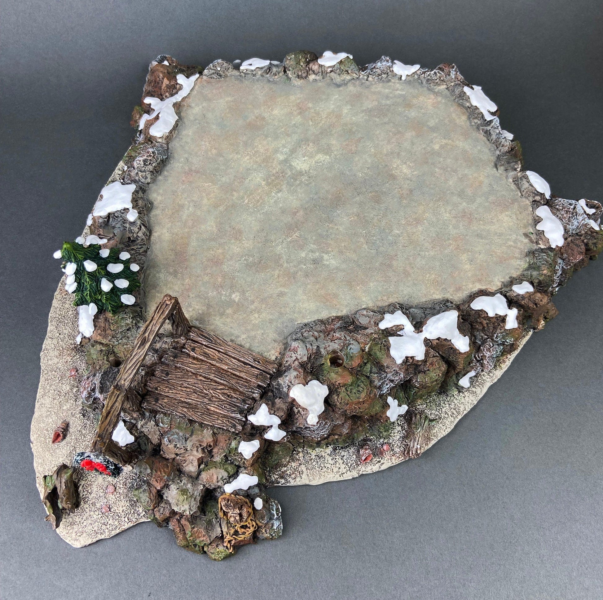 Christmas Village Platform by Department 56. Sounds of the North Woods. Christmas Village Accessories: Platform, 2 Pines, and 2 Naked Trees - Tampa Home & Garden Store
