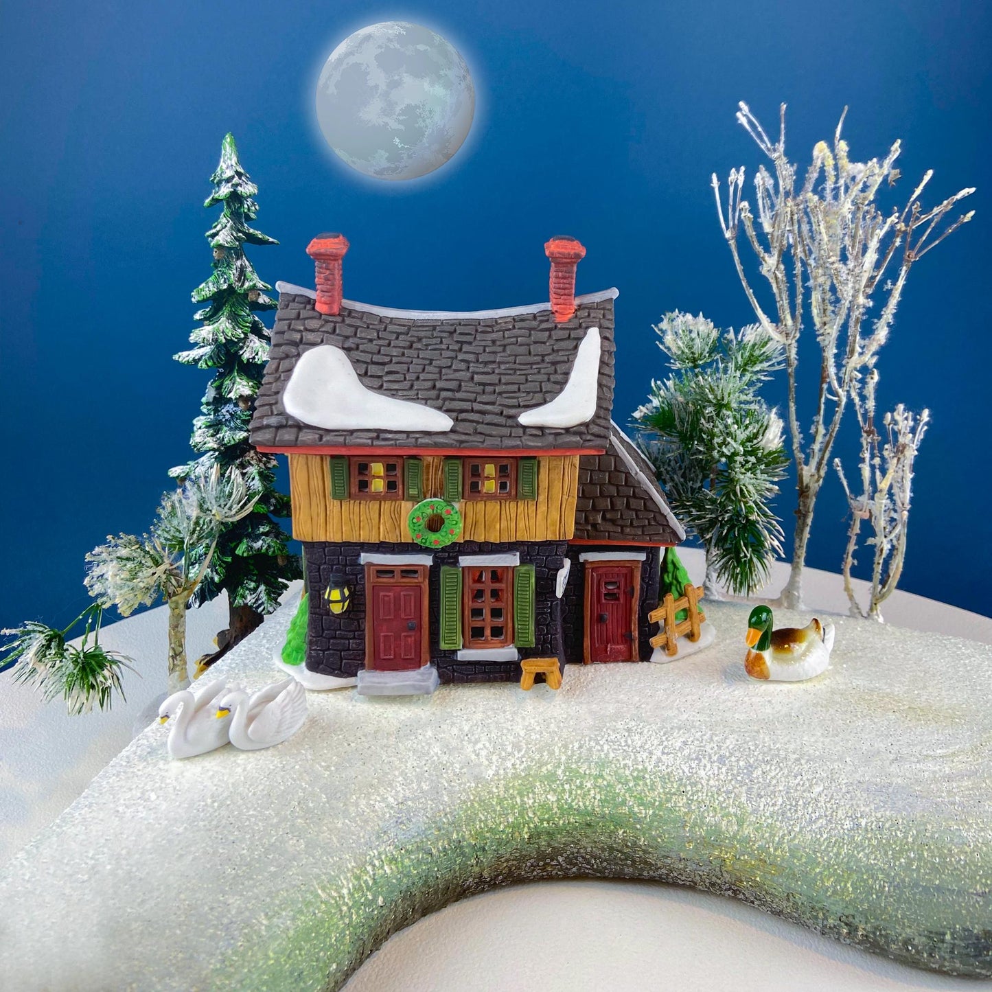 Christmas Village Van Tassel Manor by Department 56. Enchanted New England Village Series. Illuminated Holiday House or Retail Decor. - Tampa Home & Garden Store