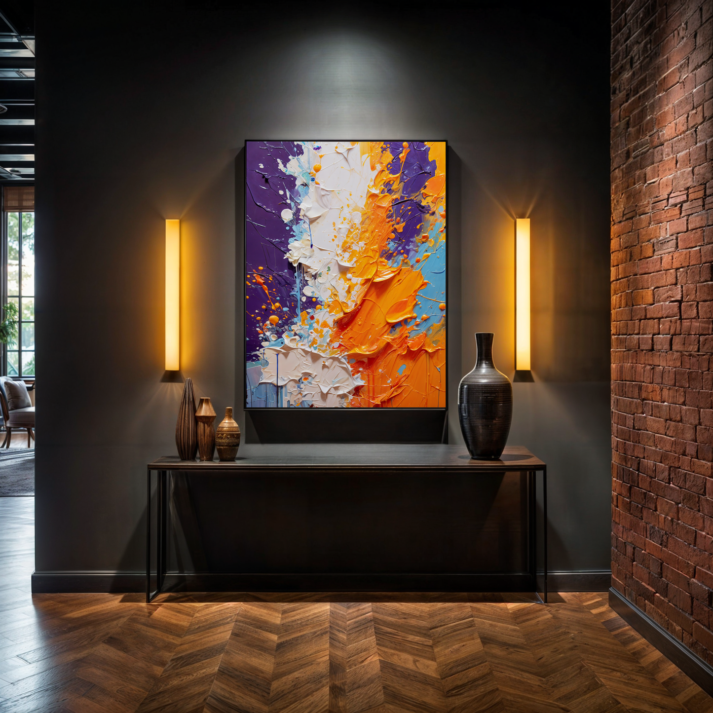 Canvas print Chromatic Rift by Tailored Canvases, vivid abstract palette for crafting canvas on Tampa Home & Garden Store
