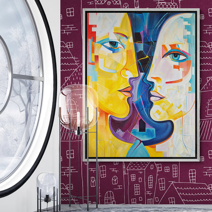 Canvas print Chromatic Souls by Tailored Canvases; bold abstract portrait on crafting canvas on Tampa Home & Garden Store