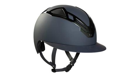Suomy Apex Riding Helmet Chrome Blue Navy Matte with vented crown and adjustable strap on Tampa Home & Garden Store