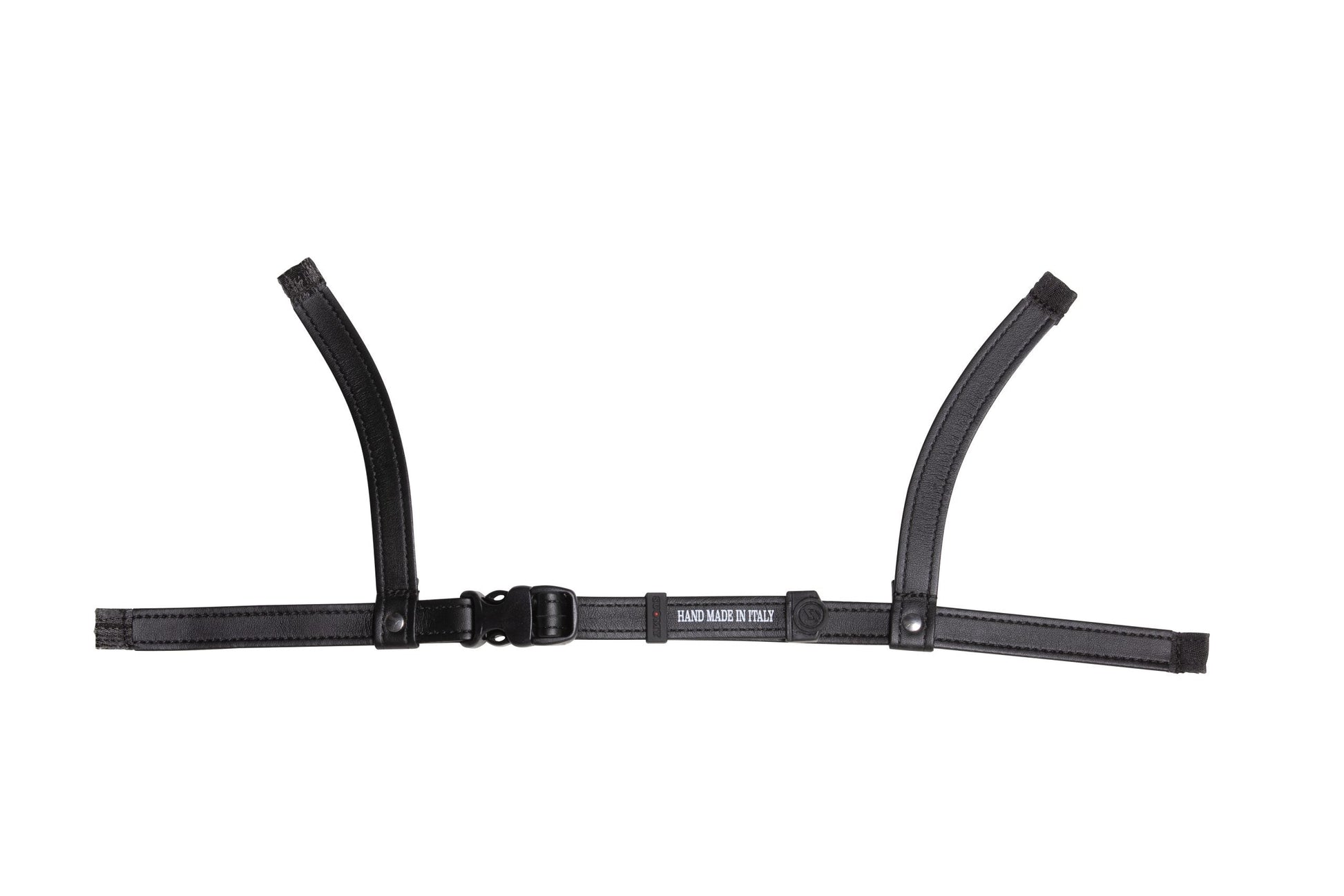 Suomy Apex helmet strap in black leather with stitched edges Hand made in Italy on Tampa Home & Garden Store