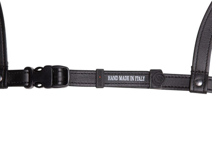 Suomy Apex Riding Helmet strap closeup; chrome brown matte finish, HAND MADE IN ITALY on Tampa Home & Garden Store