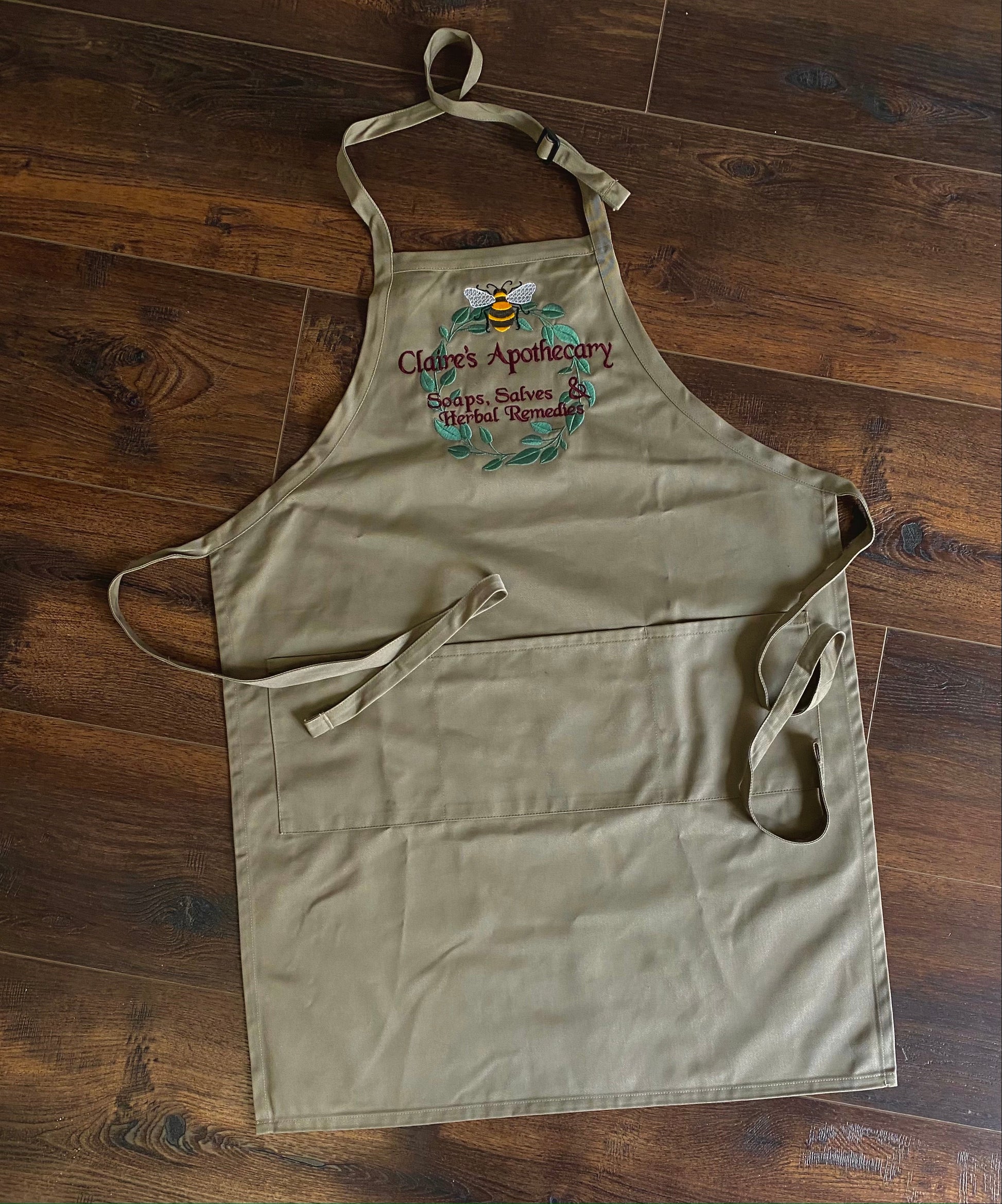 Claire's Apothecary Embroidered Apron - Outlander Inspiration - Tampa Home & Garden Store