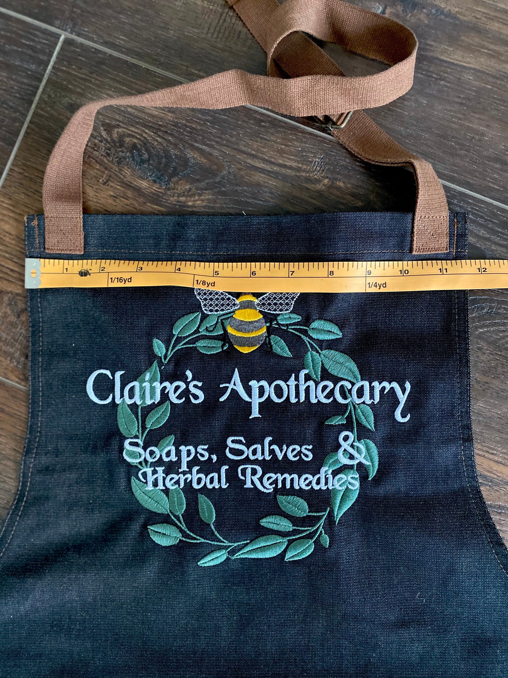 Claire's Apothecary Embroidered Apron - Outlander Inspiration - Tampa Home & Garden Store