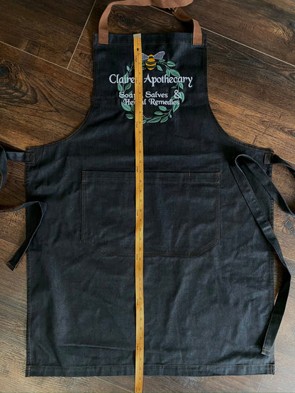 Claire's Apothecary Embroidered Apron - Outlander Inspiration - Tampa Home & Garden Store