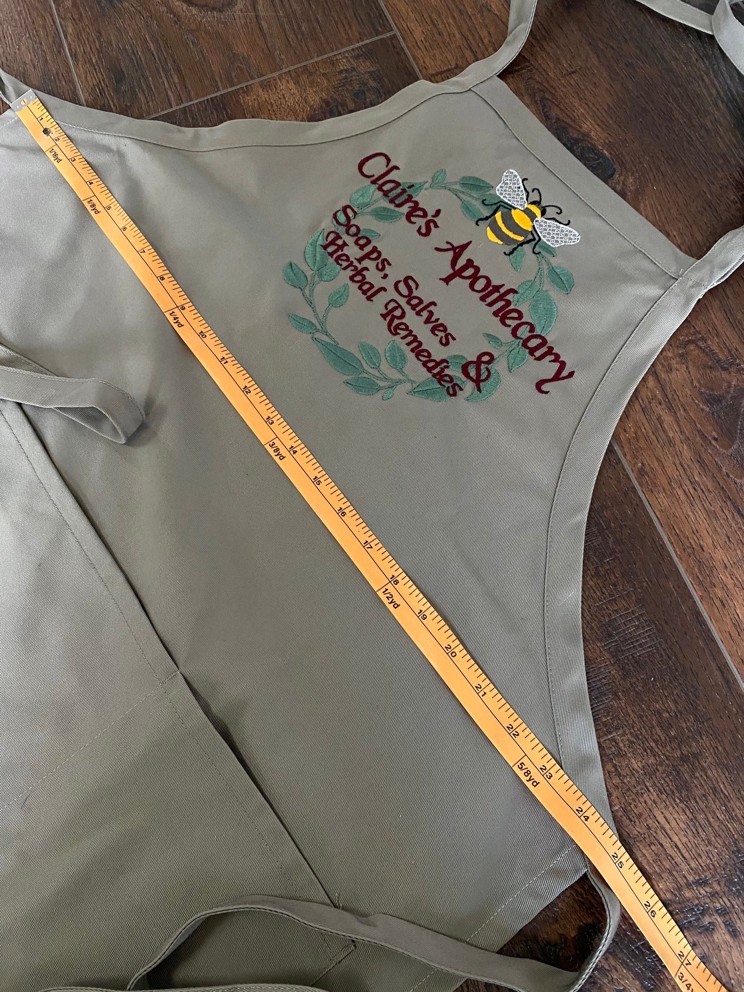 Claire's Apothecary Embroidered Apron - Outlander Inspiration - Tampa Home & Garden Store