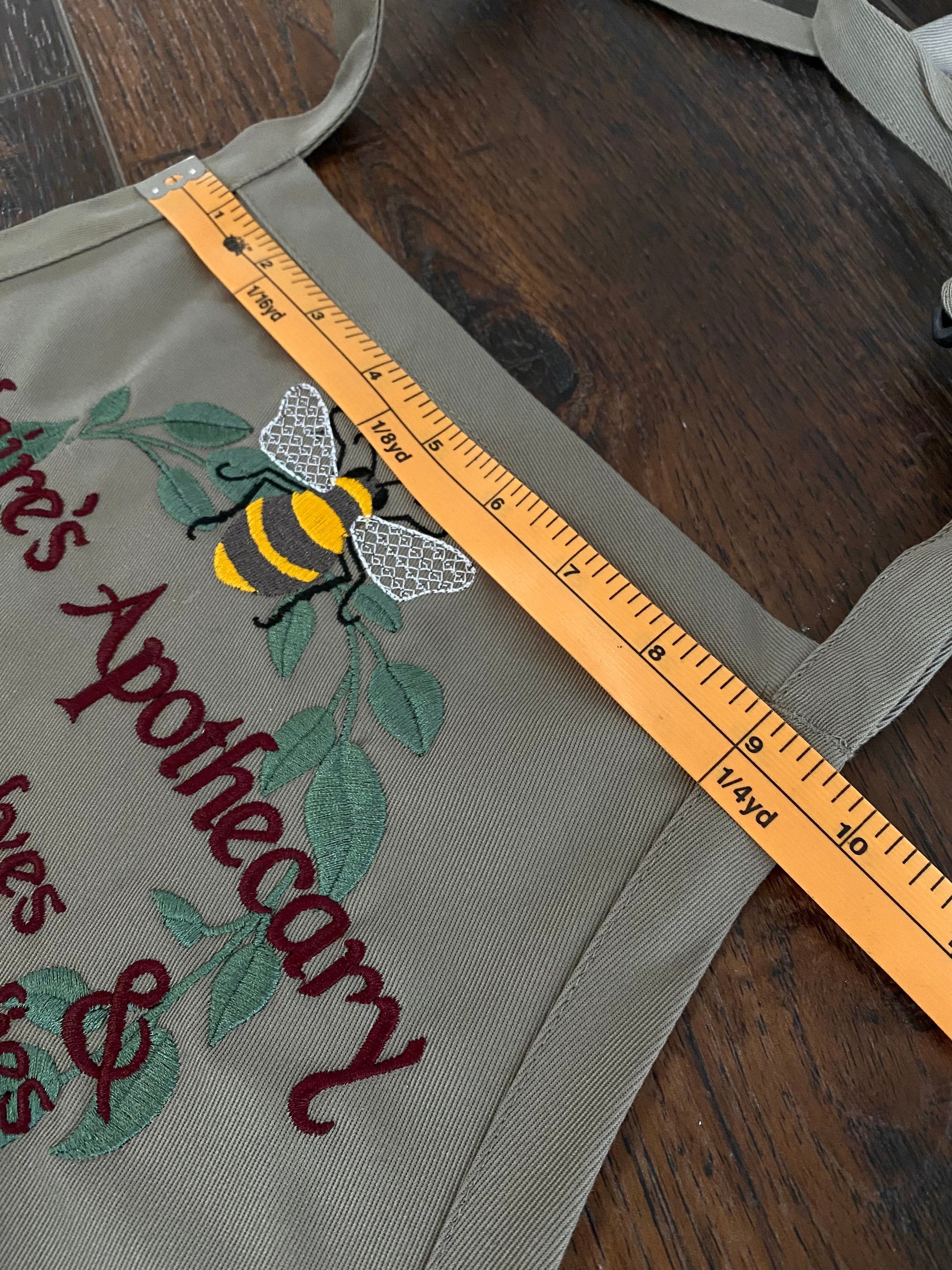 Claire's Apothecary Embroidered Apron - Outlander Inspiration - Tampa Home & Garden Store