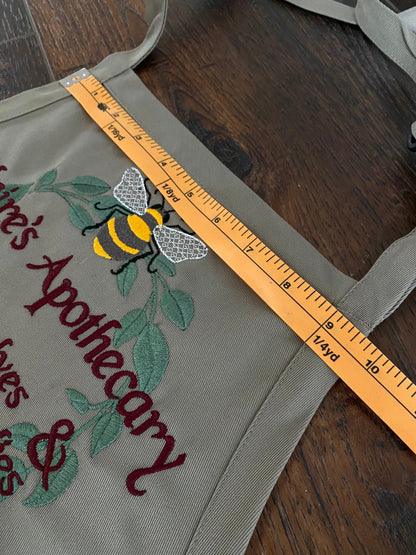 Claire's Apothecary Embroidered Apron - Outlander Inspiration - Tampa Home & Garden Store