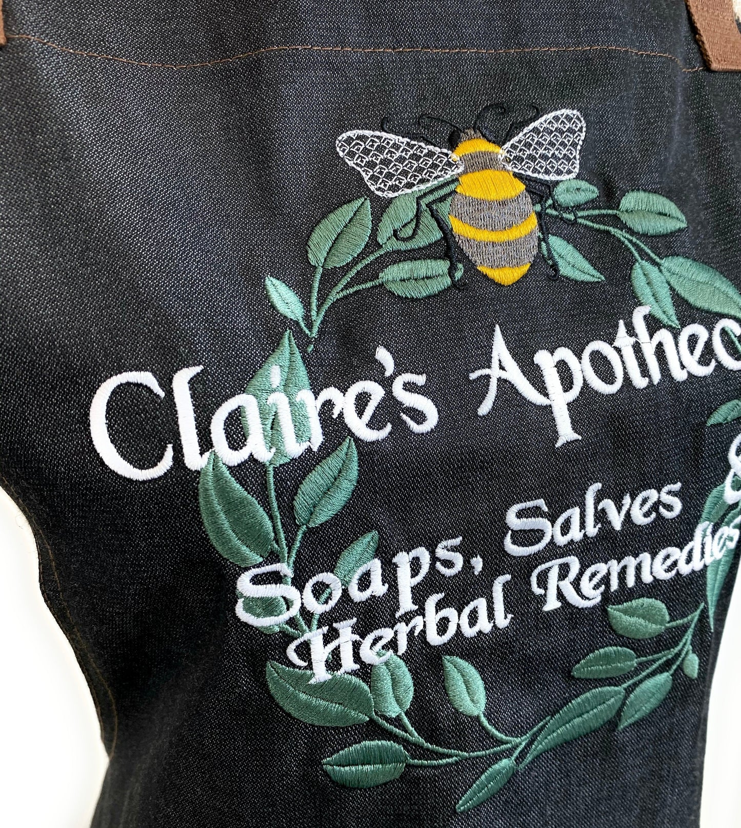 Claire's Apothecary Embroidered Apron - Outlander Inspiration - Tampa Home & Garden Store