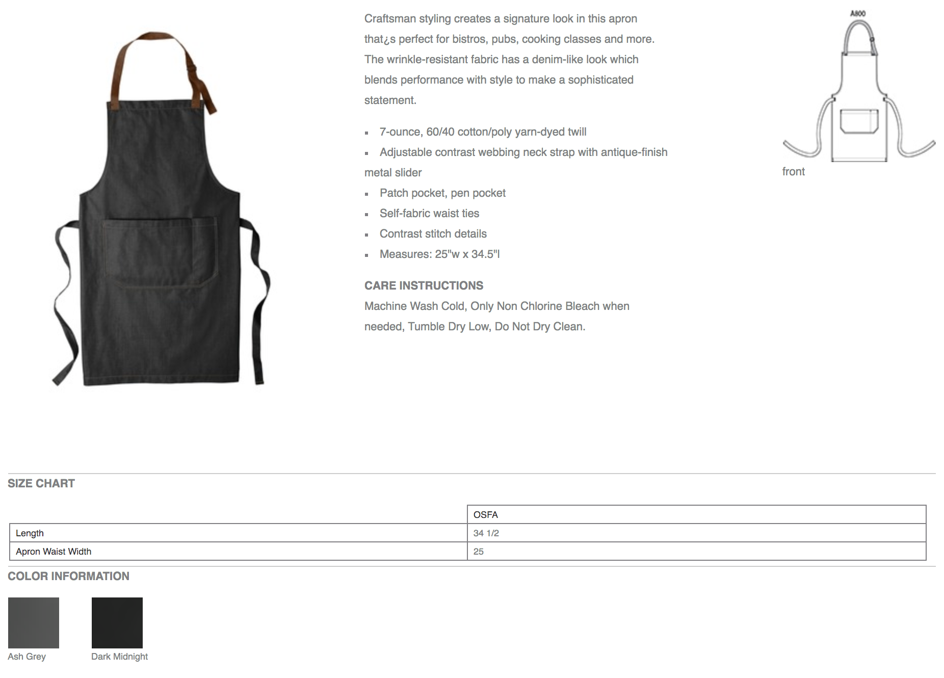 Claire's Apothecary Embroidered Apron - Outlander Inspiration - Tampa Home & Garden Store