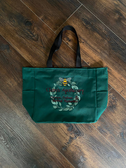 Claire's Apothecary Embroidered Tote Bag - Outlander Inspiration - Tampa Home & Garden Store