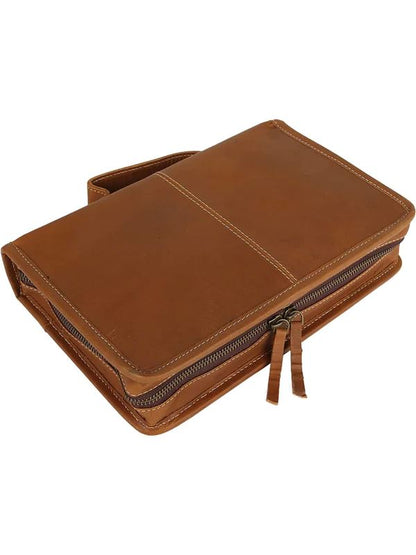 Classic Bible Leather Cover - Tan - Tampa Home & Garden Store