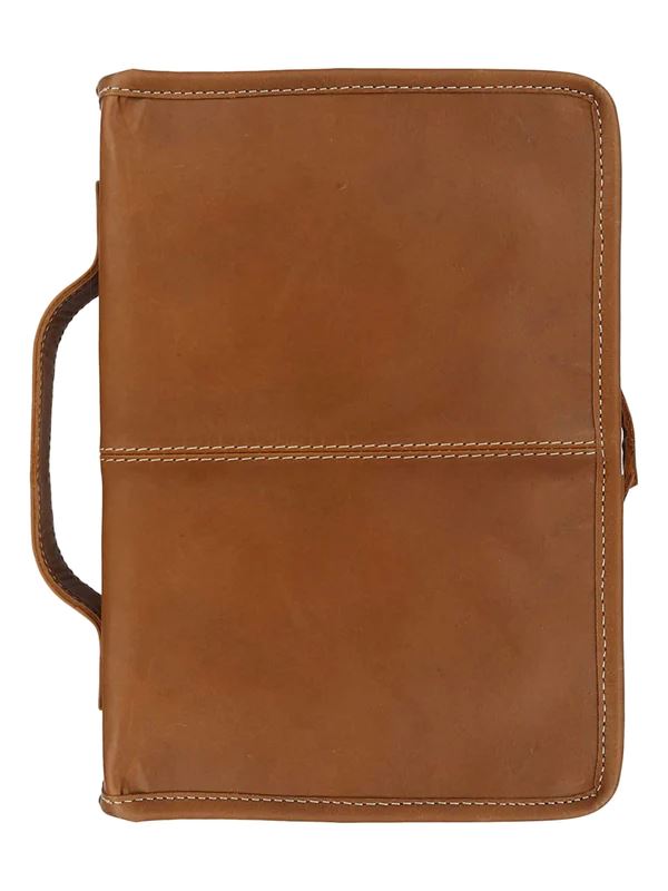 Classic Bible Leather Cover - Tan - Tampa Home & Garden Store