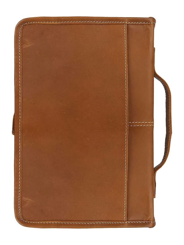Classic Bible Leather Cover - Tan - Tampa Home & Garden Store