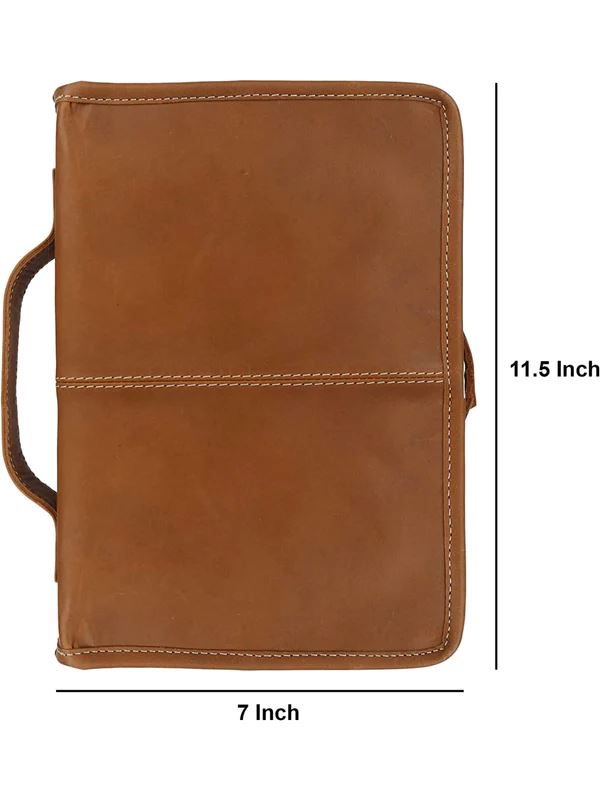 Classic Bible Leather Cover - Tan - Tampa Home & Garden Store