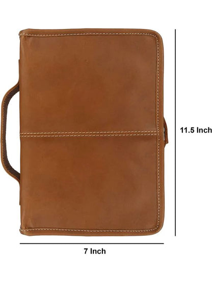 Classic Bible Leather Cover - Tan - Tampa Home & Garden Store