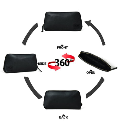 Classic Black Leather Clutch - Tampa Home & Garden Store