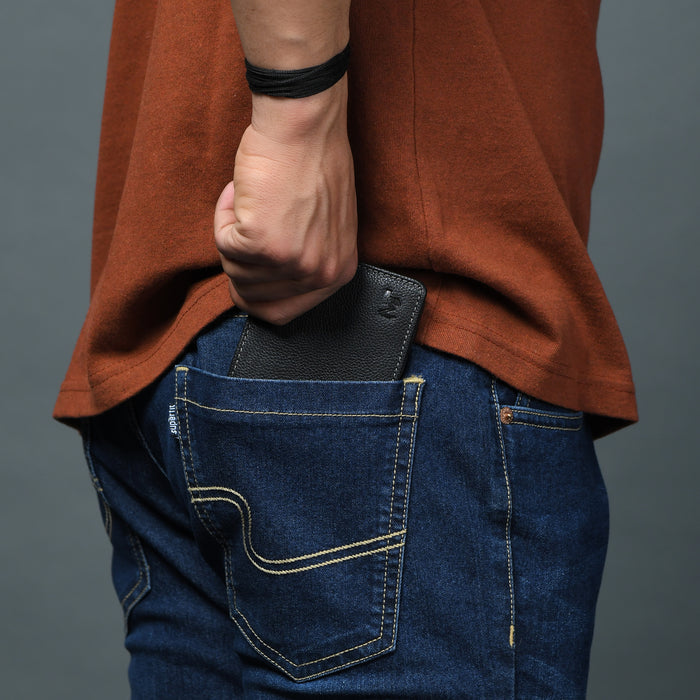 Classic Black Leather Wallet - Tampa Home & Garden Store