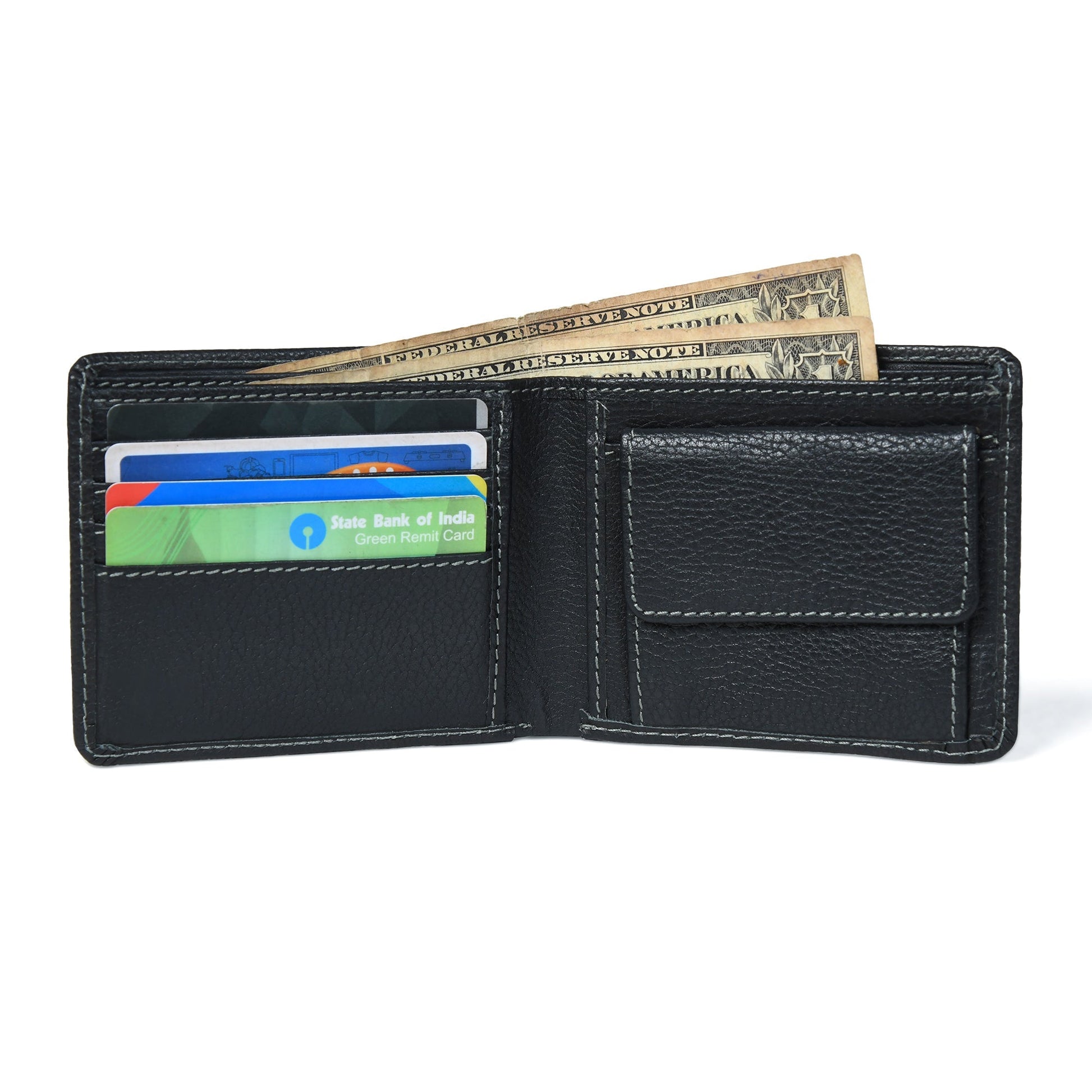 Classic Black Leather Wallet - Tampa Home & Garden Store